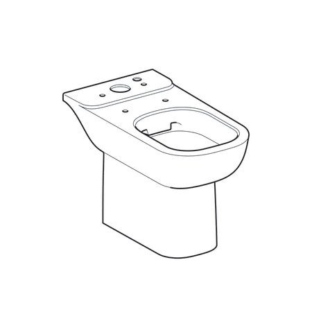 Чаша унитаза напольного безободковая Geberit Smyle, Rimfree, глубина 64 см 500.212.01.1