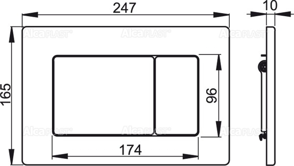 Кнопки смыва AlcaPlast M279 сенсорная Antivandal Кнопки смыва AlcaPlast M279 сенсорная Antivandal