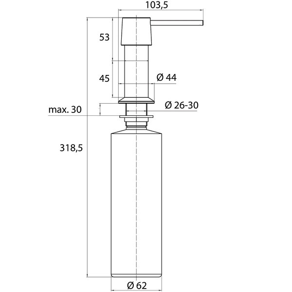 Дозатор для жидкого мыла Emco System2 одинарный  3521 001 20