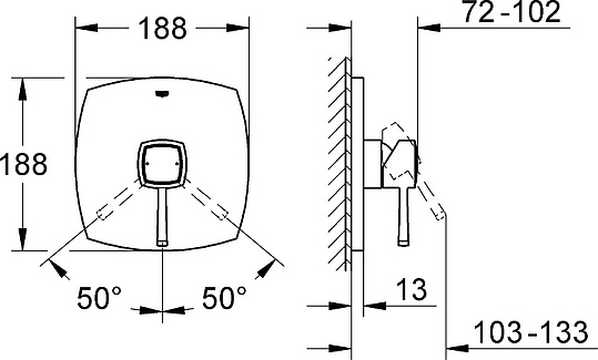 Смеситель Grohe Grandera 19932IG0 для душа