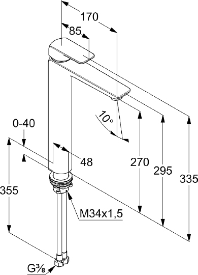 Смеситель Kludi Ameo 412980575 для раковины