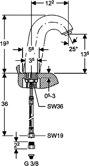 Смеситель Geberit HyTronic60 115.723.21.1 для раковины