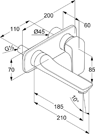 Смеситель Kludi Ameo 412440575 для раковины