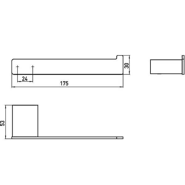 Бумагодержатель Emco Loft без крышки  0505 001 00