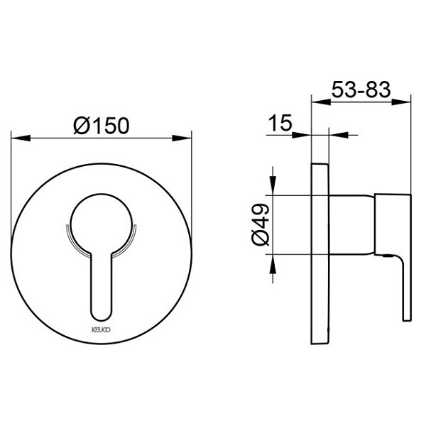 Смеситель для душа Keuco Elegance NEU  51671010181 hog
