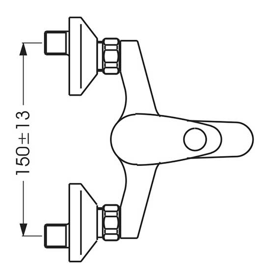 Настенный смеситель для ванны/душа Vidima ORION, душевой гарнитур в комплекте BA004AA