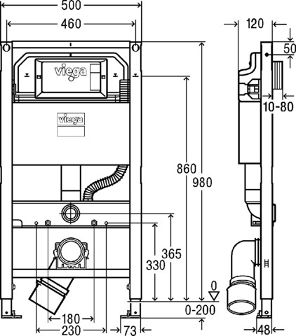 Инсталляция для унитаза Viega  772000