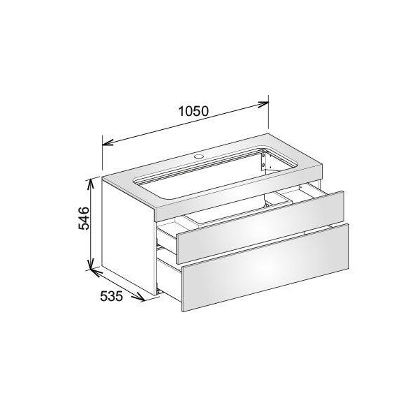 Тумба под раковину Keuco Edition 400  цвет-кашемир матовый 31572450100 hog2