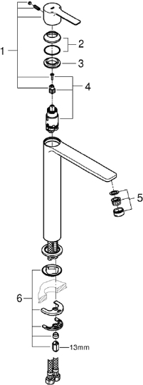Смеситель Grohe Lineare New 23405DC1 для раковины