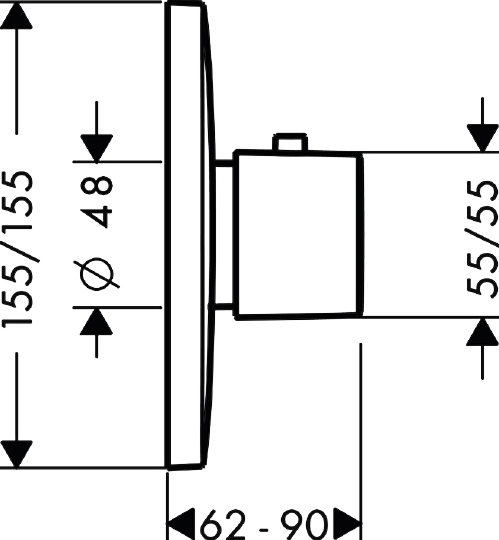 Термостат Hansgrohe PuraVida 15772000 для душа