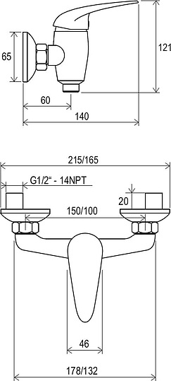 Смеситель Ravak Suzan SN 032.00\100 для душа